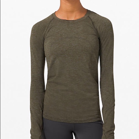 Lululemon Heather-Green Long Sleeve Swiftly - Picture 1 of 5